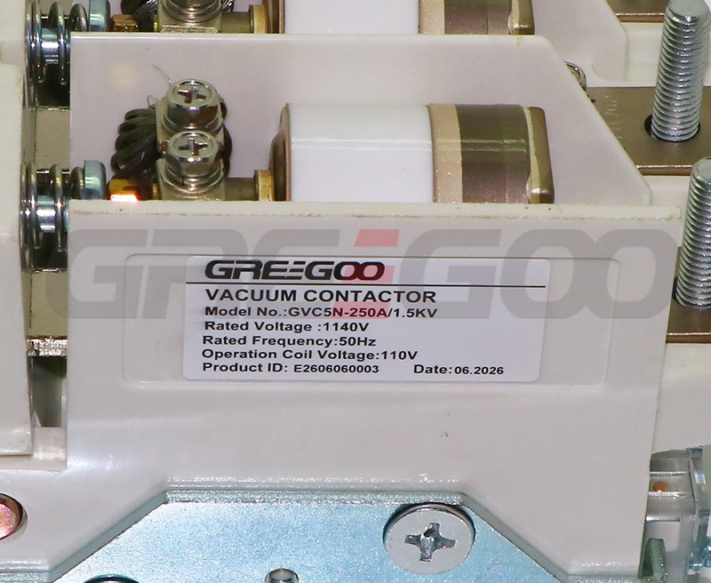 GVC5N-250A 1.5KV Vacuum Contactor label