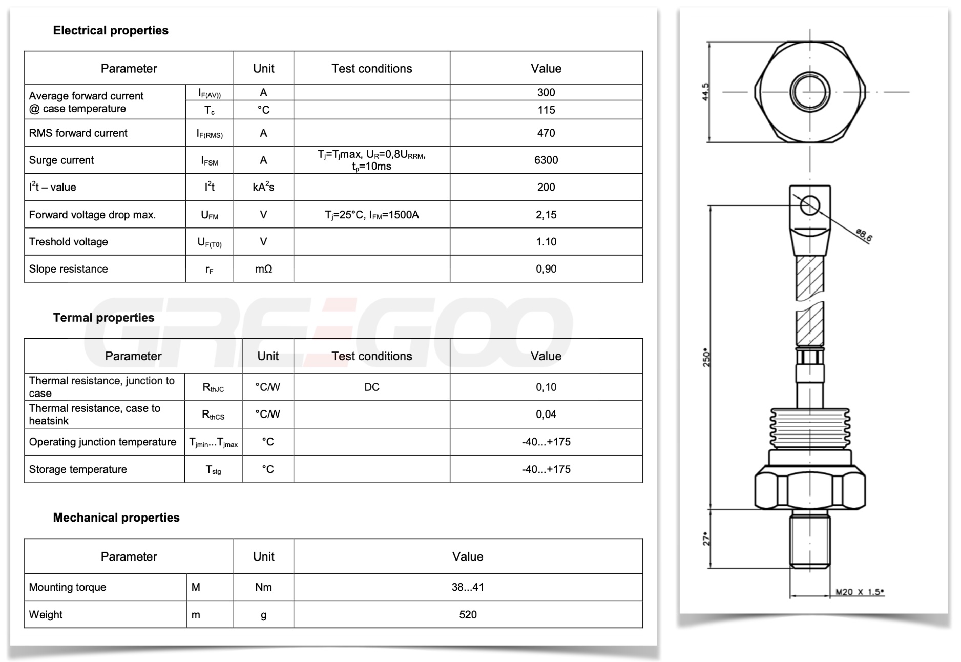 D71-300 Stud Diode