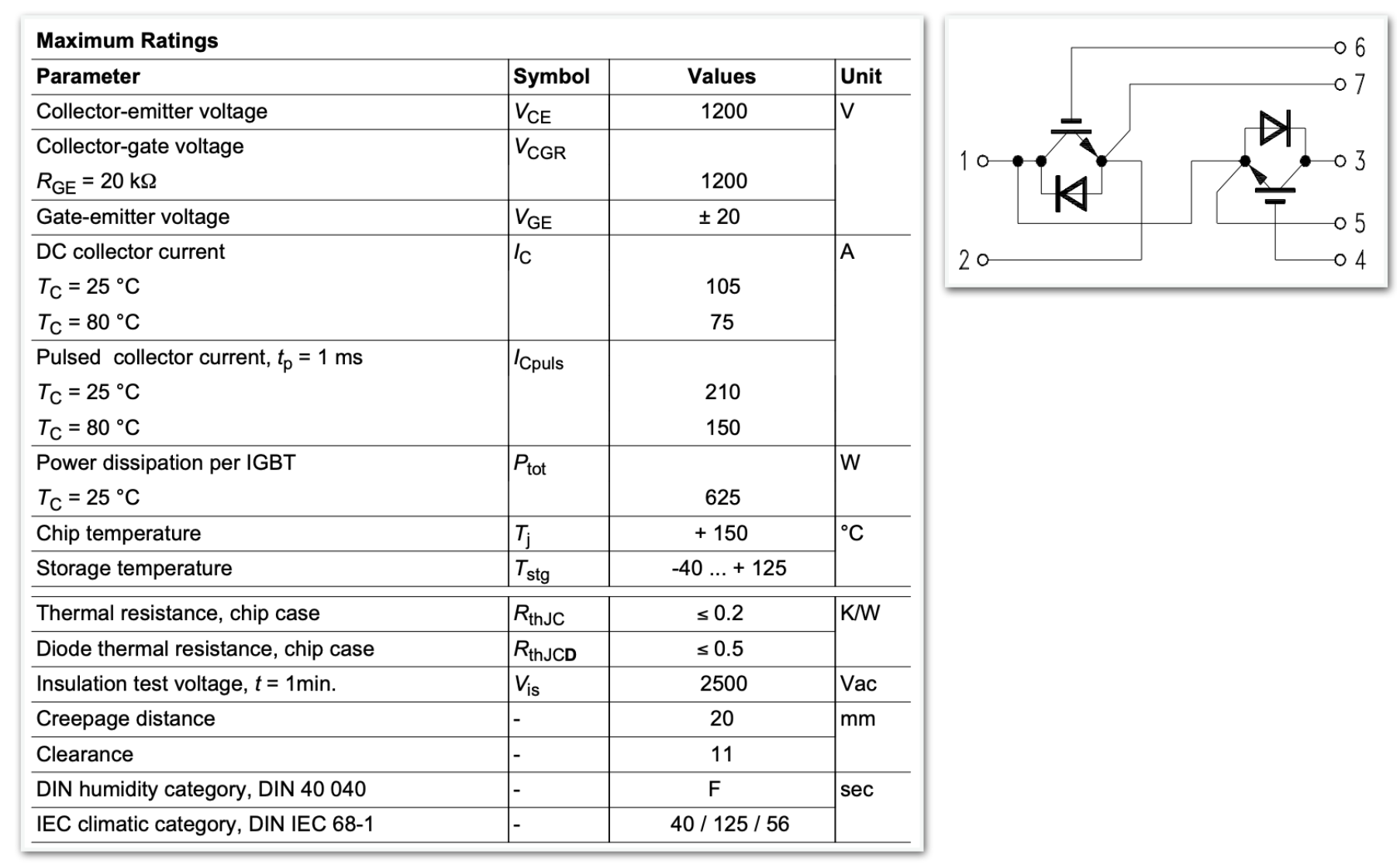 BSM 75 GB 120 DN2 igbt power module