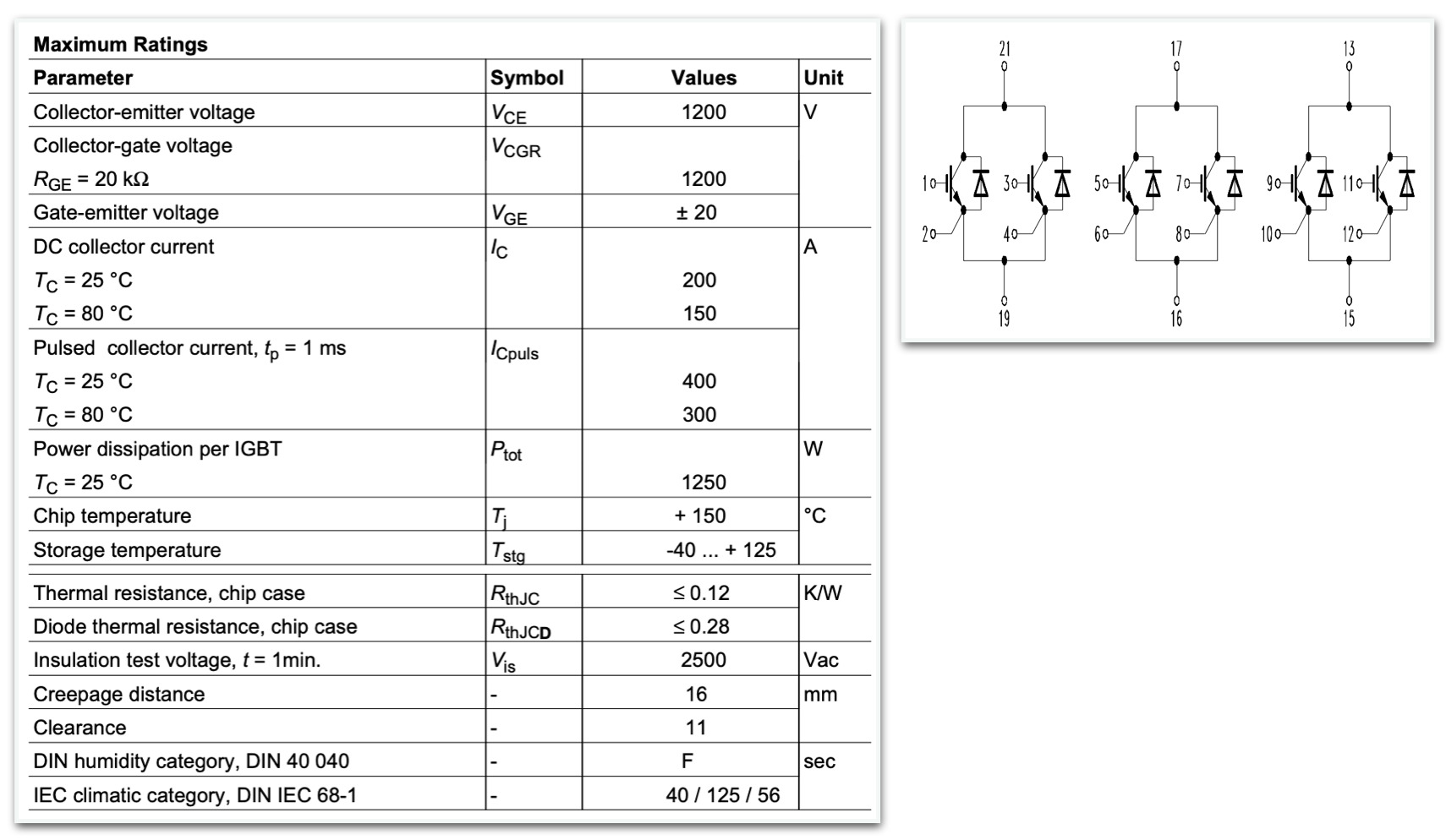 BSM150GT120DN2 igbt module