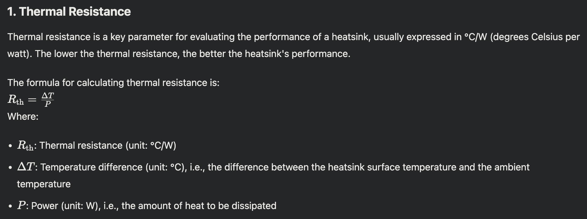 Thermal Resistance