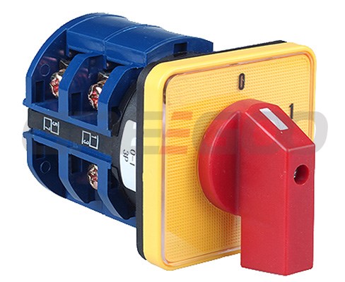 Main Switch LW26-63 0-1 3P Yellow-Red Type