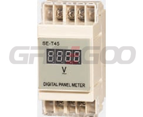 Din rail mount digital meter - ammeter and voltmeter