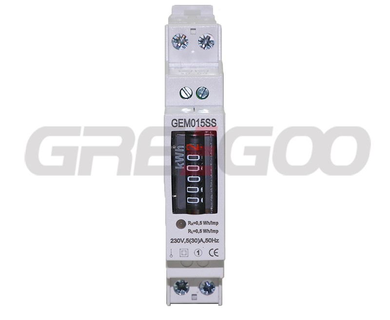 GEM015SS single phase electronic DIN rail active energy meter