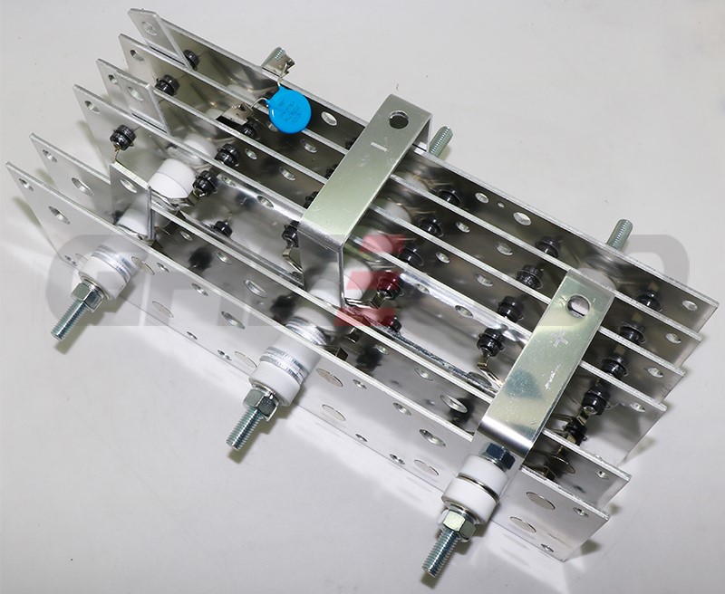 Three phase press fit rectifier