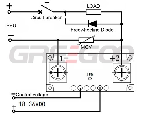 Low-voltage drop DC solid-state relay (modular design)