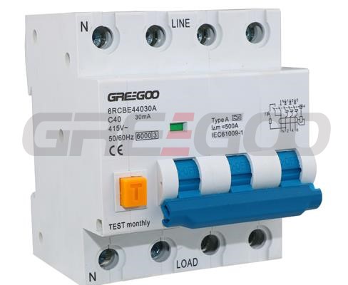6RCB Electronic and Magnetic type RCBO 