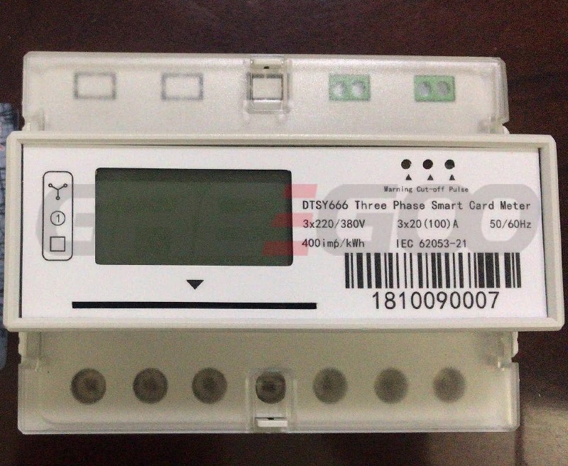 3 Phase 4 Wire Prepaid DIN Rail Meter