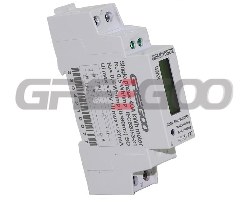 GEM015SD single phase din rail active energy meter