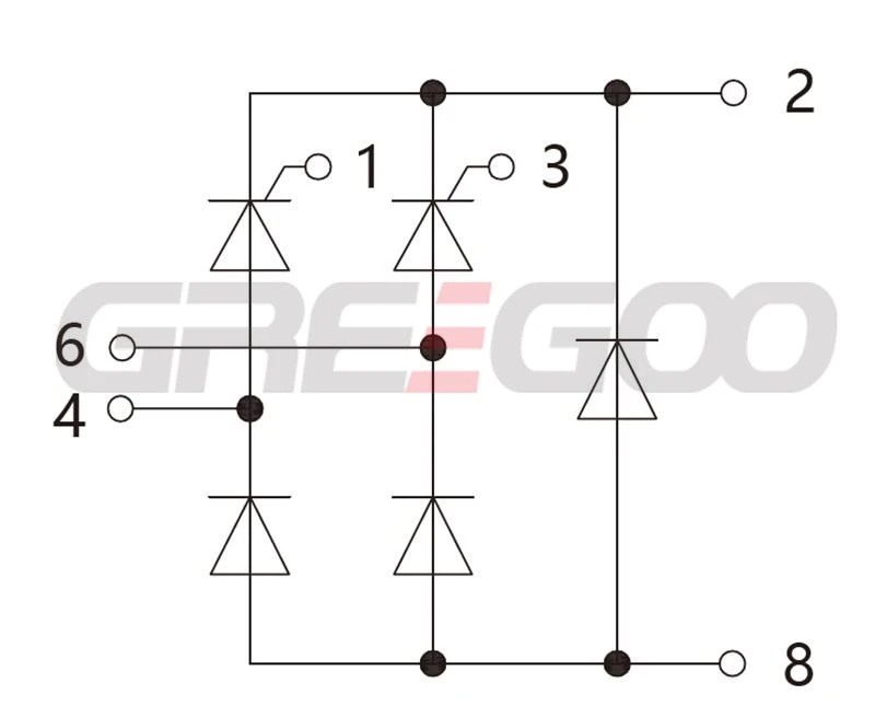 circuit-diagram-Single phase half controlled bridge rectifier with freewheeling diode