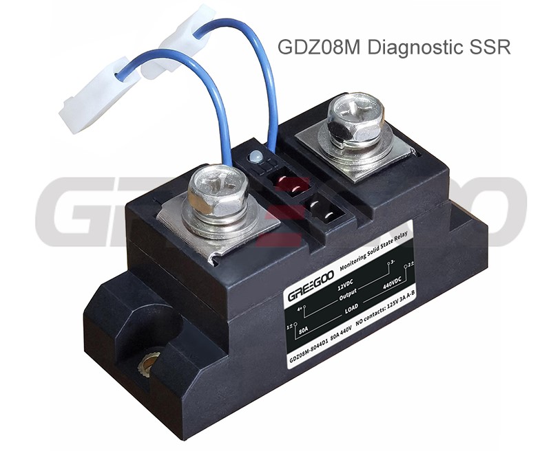 60A to 500A 240/440V 4-32VDC load circuit and itself function monitoring solid state relay