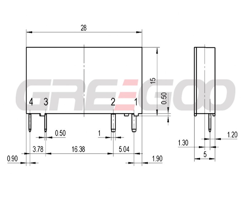 product dimension drawing