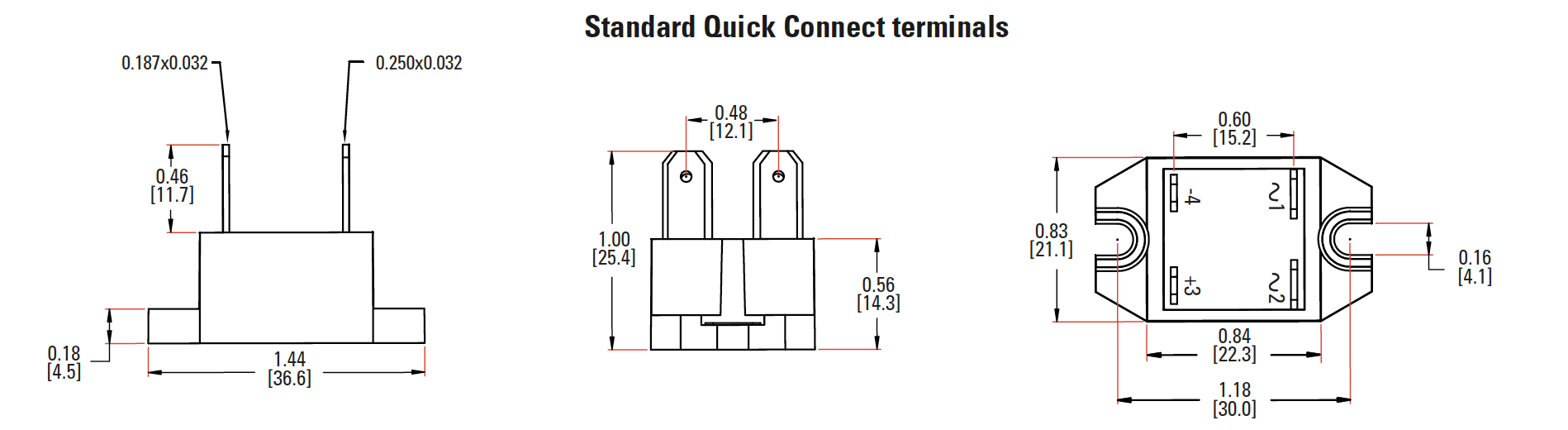 standard quick connect terminals dimension of ssr