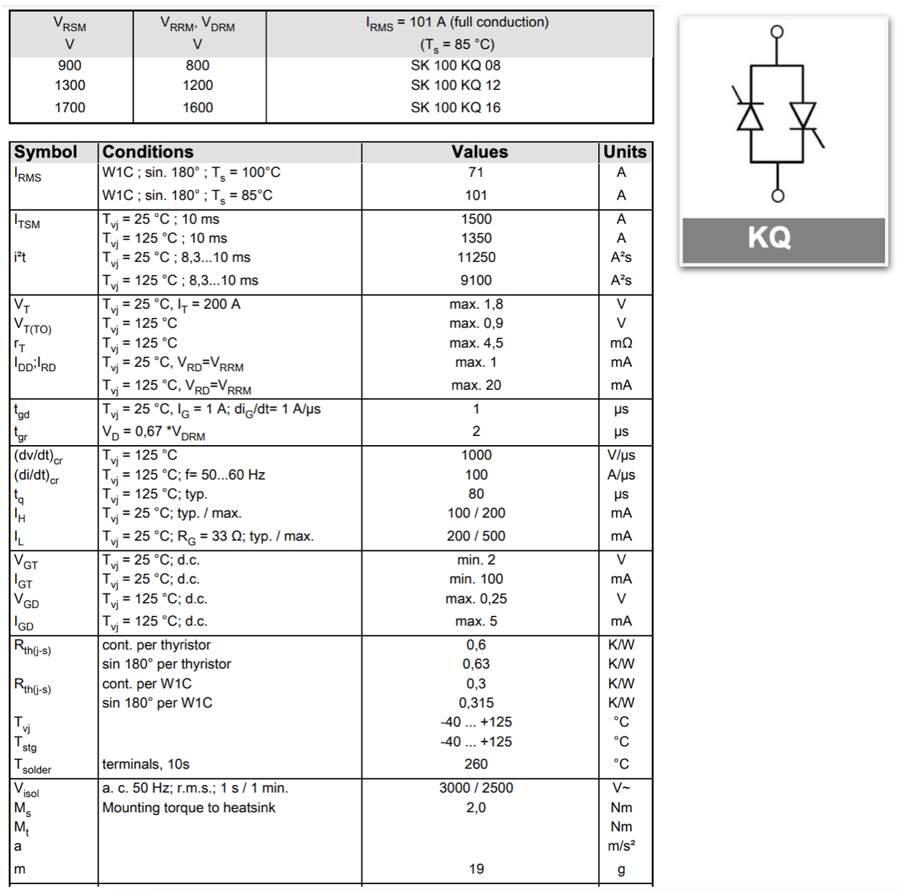 SK100KQ16