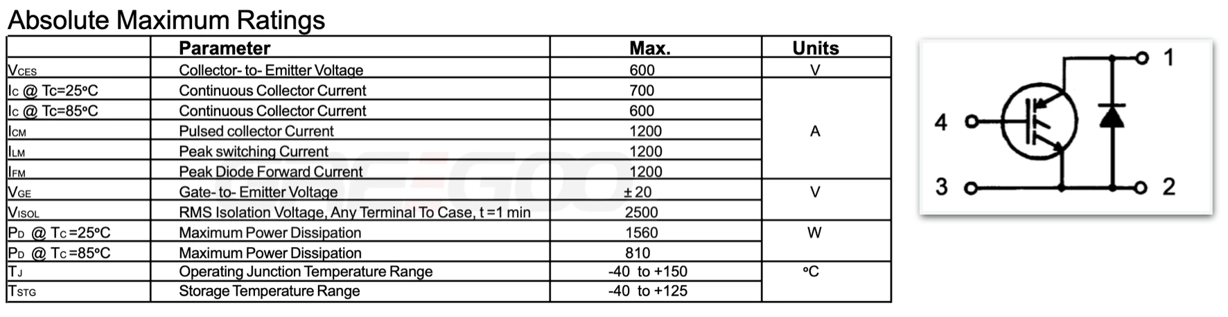 Ga600dd60k IGBT module