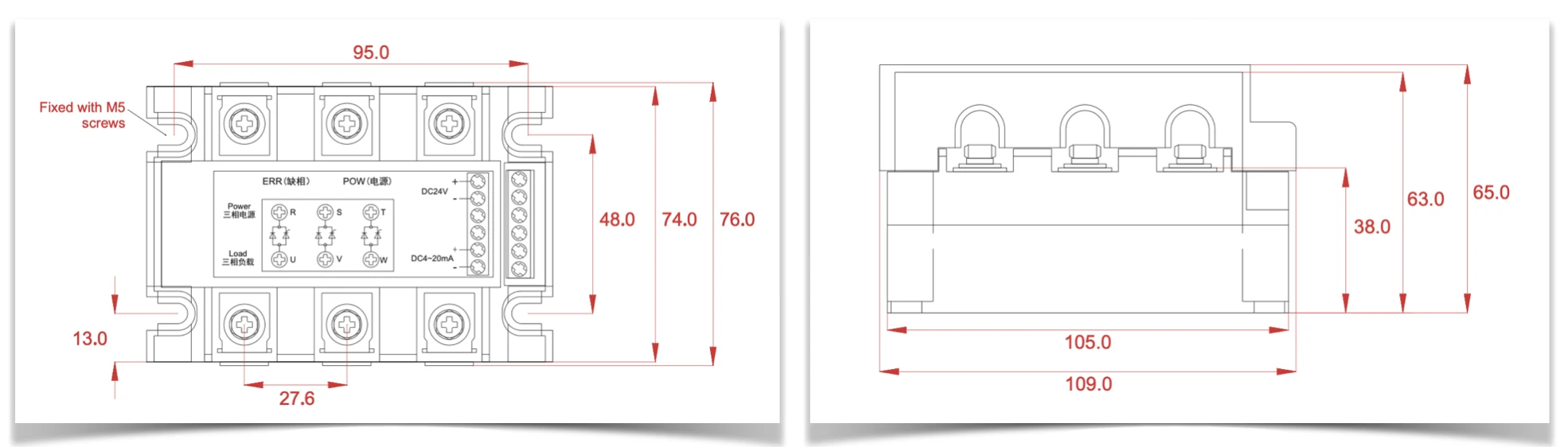sizes of HGA3 linear module