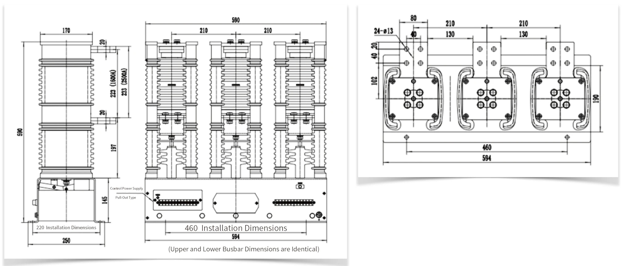 EVC24-12/2500 vacuum contactor