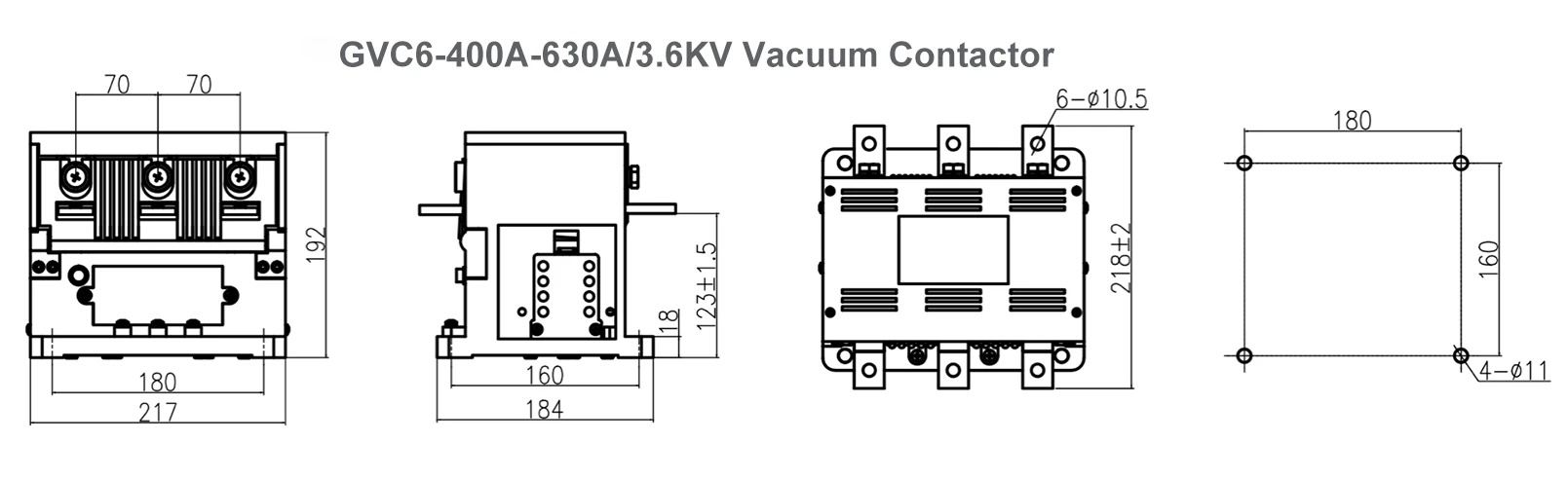 3.6KV vacuum contactor GVC6