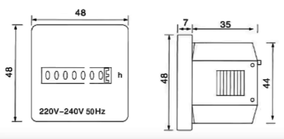 hm-2 hour meter hour counter
