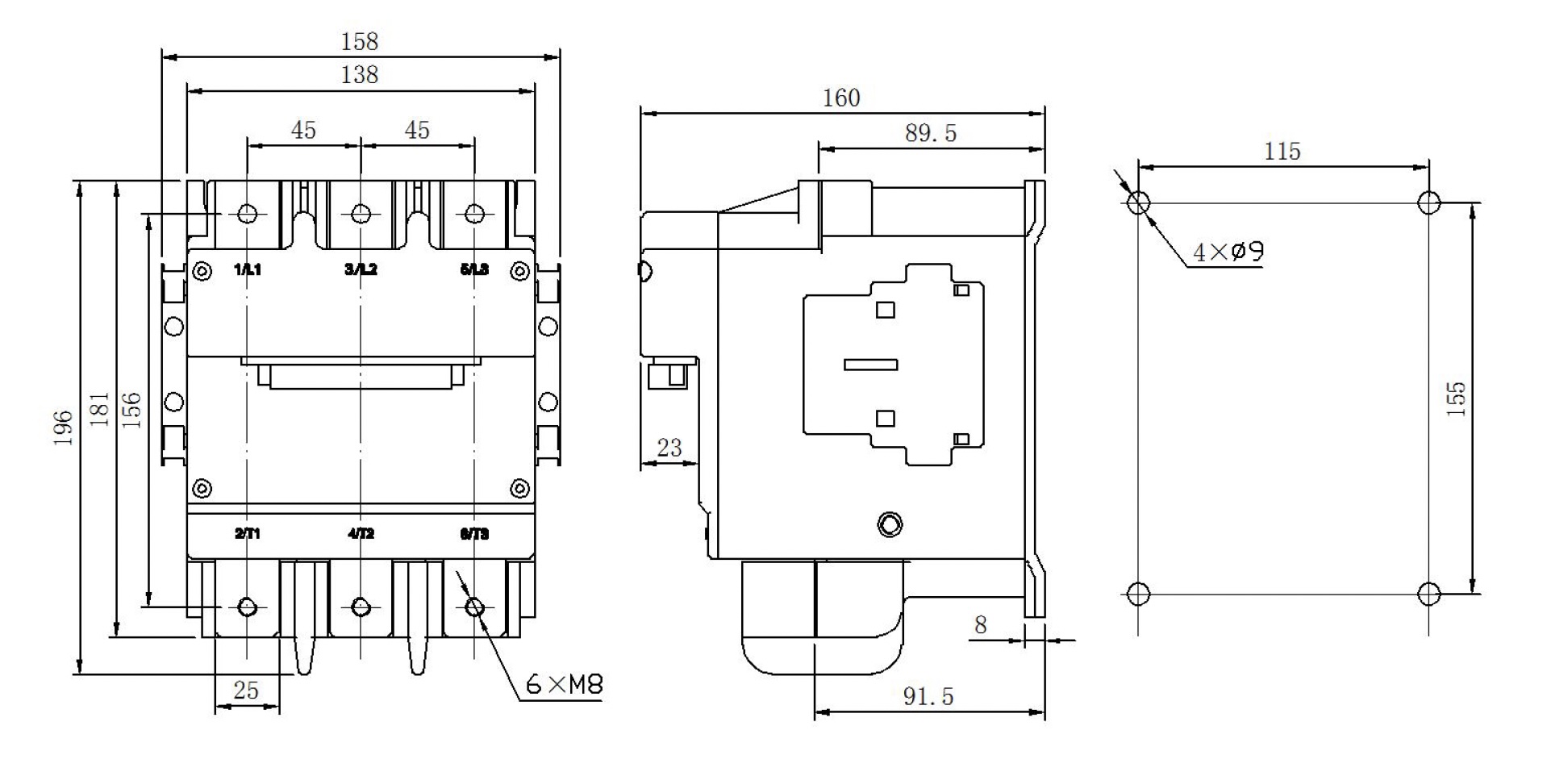 gvc6b dimensions diagram