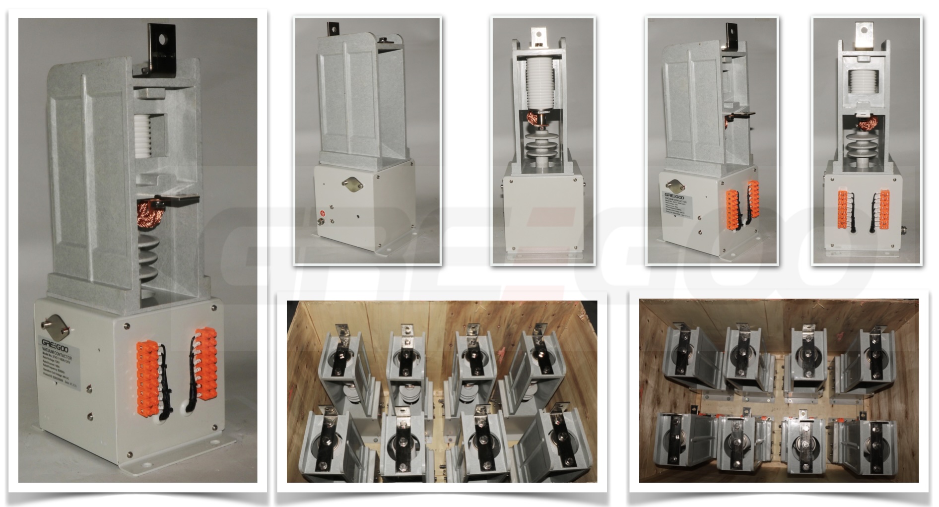 single pole 12kv vacuum contactor side view and package
