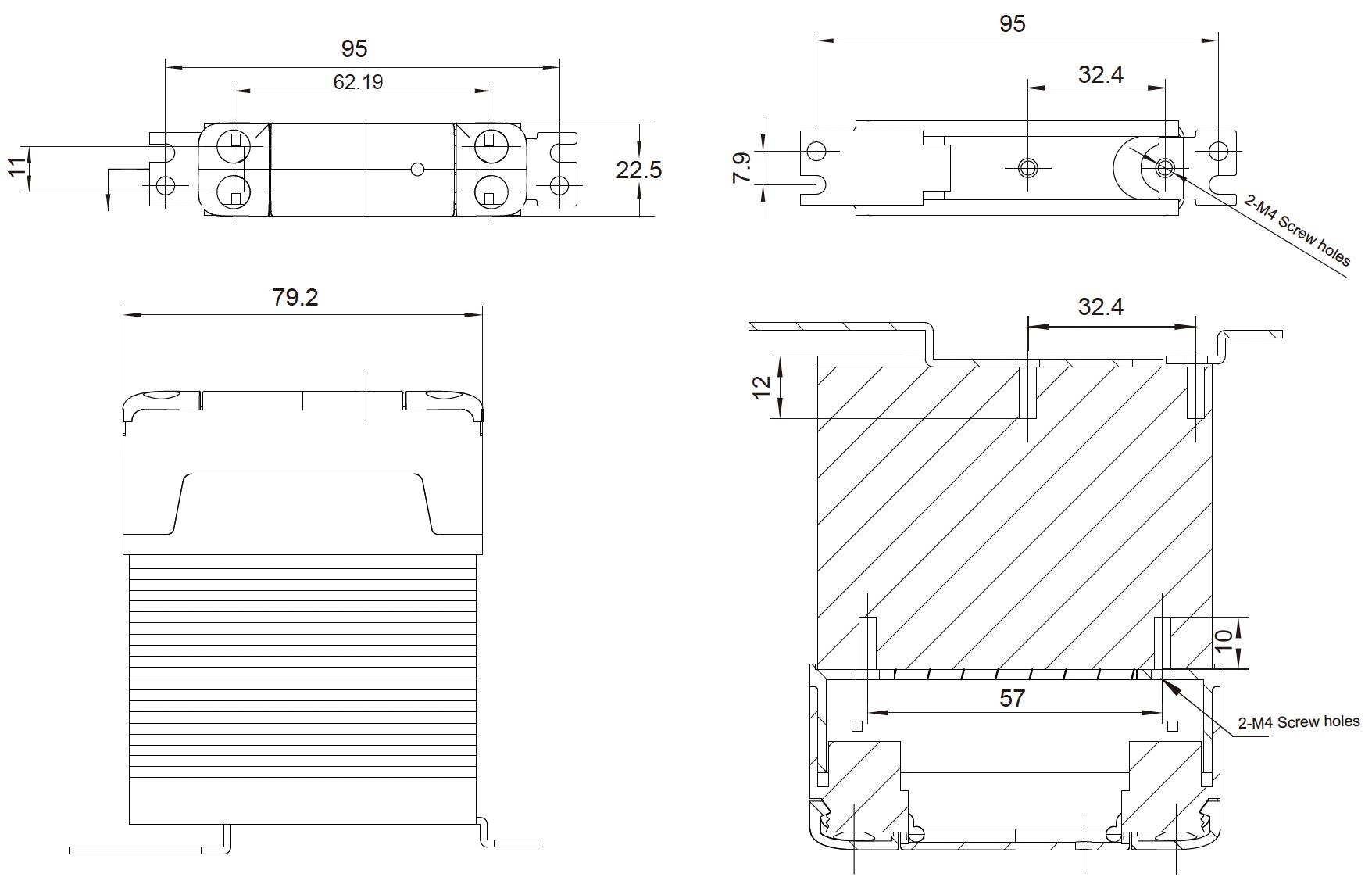 solid state relay with heatsink GDA series