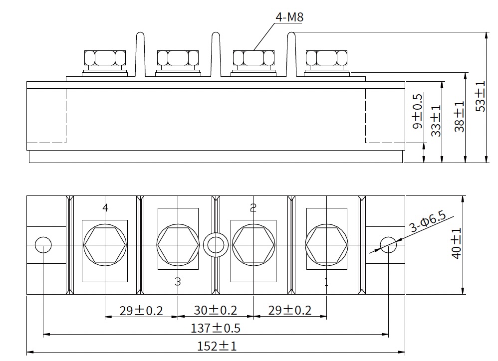 w40H casing semiconductor modules