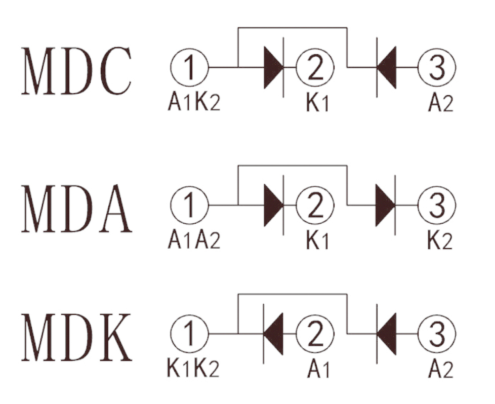 circuit of dual diode module B series