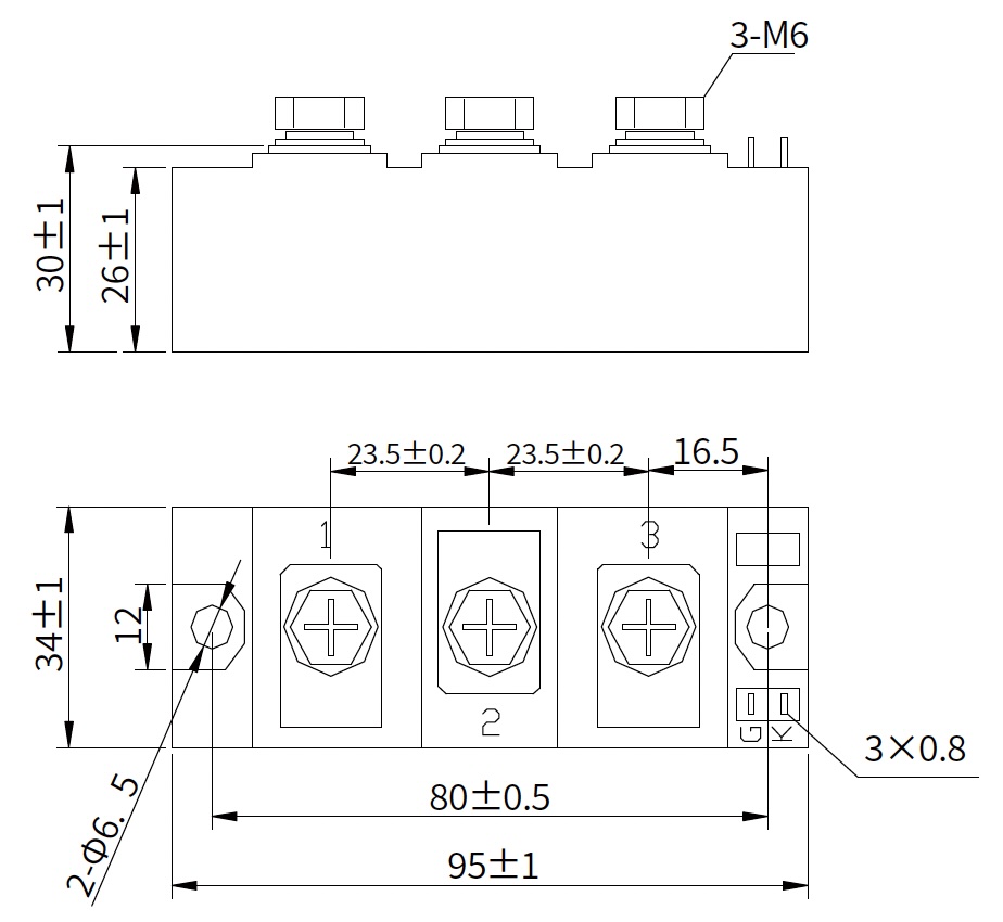 w34 casing thyrsitor diode combined modules