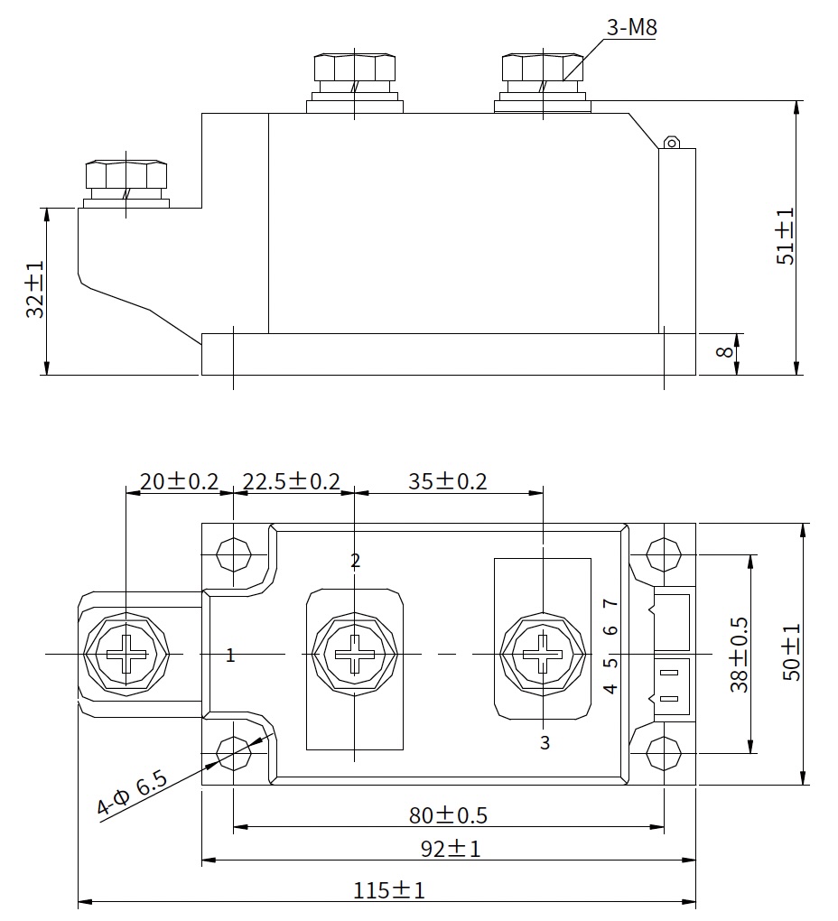 w50d casing thyrsitor diode combined modules