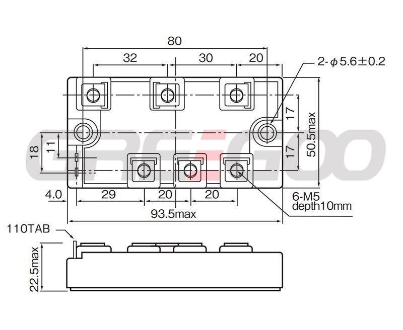 DFA50BA 3-Phase Diode built in Thyristor