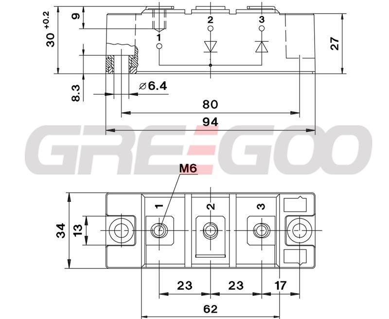 SKKD205F06 Fast Diode Module