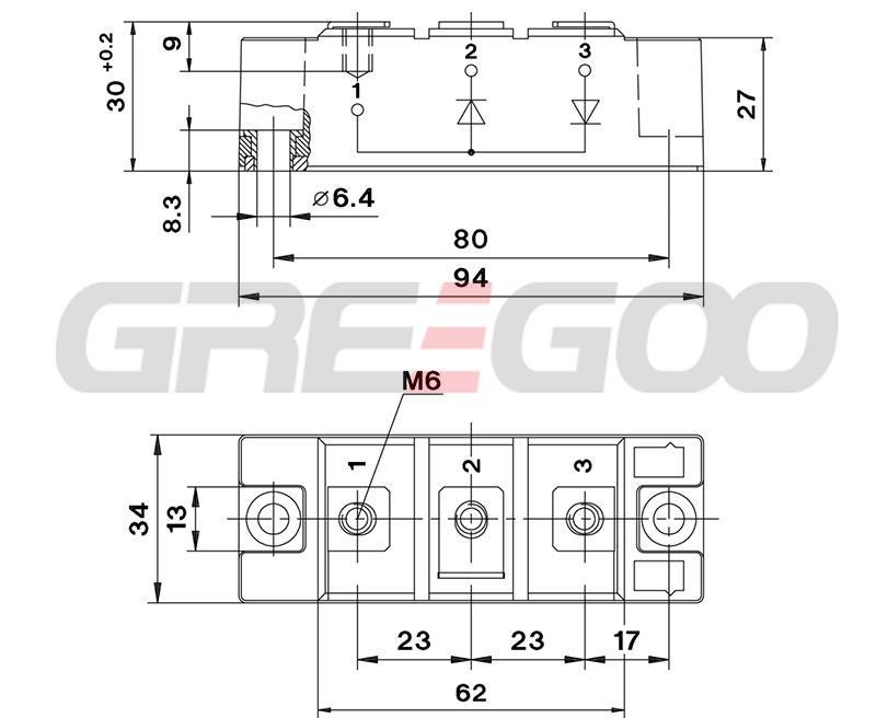 SKKD60F17 Fast Diode Module