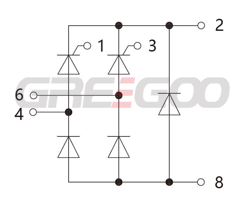 Single phase half controlled bridge rectifier with freewheeling diode